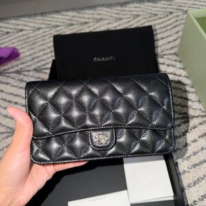 CHANEL Black Quilted Wallet